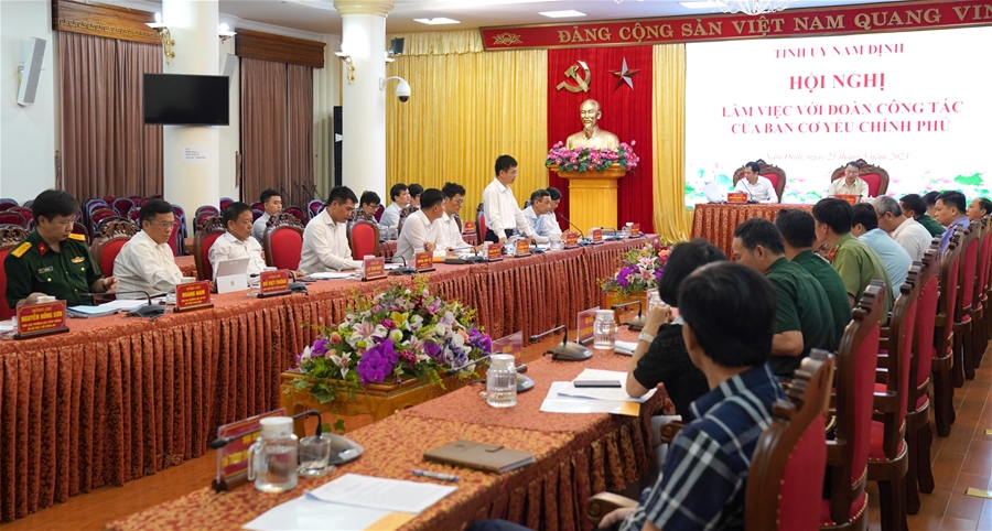 Đoàn công tác của Ban Cơ yếu Chính phủ làm việc tại tỉnh Nam Định, Hà Nam về công tác cơ yếu, bảo mật an toàn thông tin